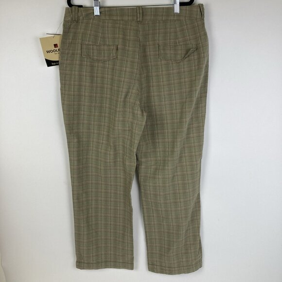 Woolrich Sage Green Shuffle Plaid Pants Size 14 Women’s New NWT Cotton T5794 - Picture 3 of 9